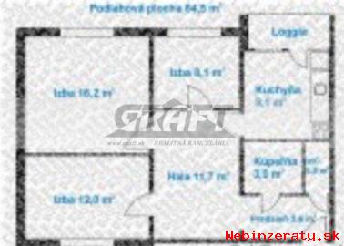 3-izb.  byt Rovniankova ul.  - Petralka