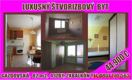 4 izbov byt na ul.  Gazdovsk