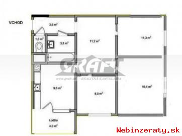3-izb.  byt evenkov ul.  - Petralka