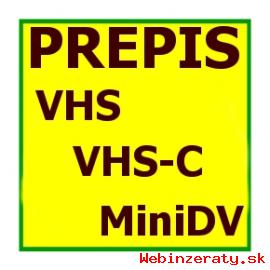 Prepis VHS, VHS-C, MiniDV - Len 3 centy
