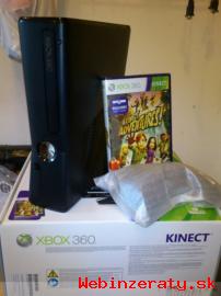 Xbox360 slim + Kinect senzor + flash Lt