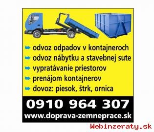 vypratavanie priestorov, odvoz odpadov