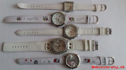 Hello Kitty hodinky v bielej farbe