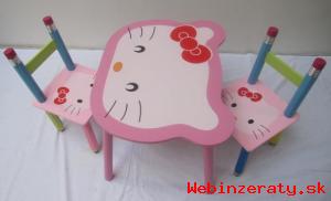 Detsk Stolk a 2 stoliky Hello Kitty