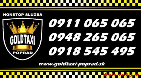 Taxi pre cel mesto Poprad