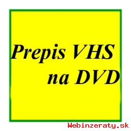 PREPIS VHS, VHS-C, MiniDV na DVD
