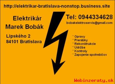 Elektrikr Bratislava + okolie 24/7