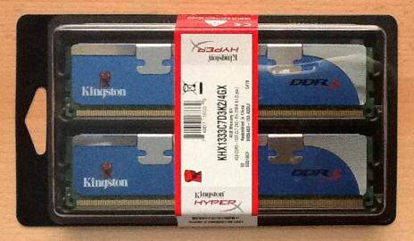 DDR3 8 GB (4x2GB) Kingston 1333MHz CL7