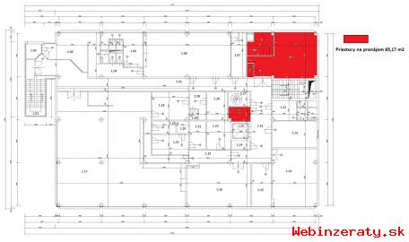 Prenjom obchod.  priestory CENTRUM PB