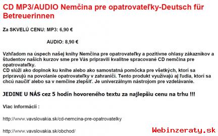 CD MP3/AUDIO Nemina pre opatrovateky