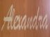 Drevený nápis -meno ALEXANDRA